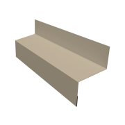 Отлив межэтажный 45 0,5 Satin с пленкой RAL 1015 светлая слоновая кость (3м)