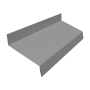 Отлив простой 70 0,5 Satin с пленкой RAL 9006бело-алюминиевый (3м)