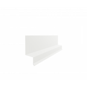 Отлив верхний фальц 0,45 PE с пленкой RAL 9003 сигнальный белый (2м)