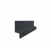 Отлив верхний фальц 0,5 Satin с пленкой RAL 7024 мокрый асфальт (2м)