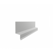 Отлив верхний фальц 0,5 Satin с пленкой RAL 9006бело-алюминиевый (2м)