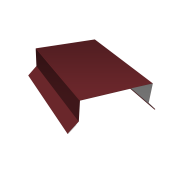 Парапетная крышка прямая 100мм 0,45 PE с пленкой RAL 3005 красное вино (2,5м)