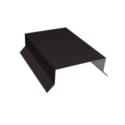 Парапетная крышка прямая 100мм 0,5 Satin Matt RAL 9005 черный (2м)