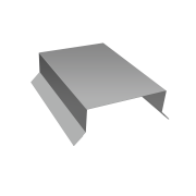 Парапетная крышка прямая 125мм 0,45 PE с пленкой RAL 9006 бело-алюминиевый (3м)