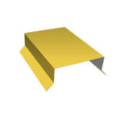 Парапетная крышка прямая 125мм 0,45 PE с пленкой RAL 1018 цинково-желтый (3м)