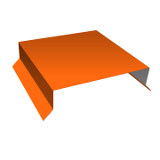 Парапетная крышка прямая 150мм 0,45 PE с пленкой RAL 2004 оранжевый (2м)