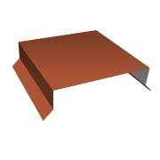 Парапетная крышка прямая 150мм 0,5 Satin Matt RAL 8004 терракота (2м)