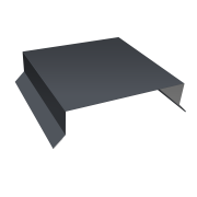 Парапетная крышка прямая 150мм 0,5 Satin с пленкой RAL 7024 мокрый асфальт (2,5м)