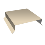 Парапетная крышка прямая 150мм 0,5 Satin с пленкой RAL 1015 светлая слоновая кость (3м)