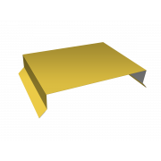 Парапетная крышка прямая 200мм 0,45 PE с пленкой RAL 1018 цинково-желтый (2,5м)