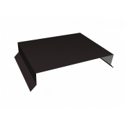 Парапетная крышка прямая 200мм 0,5 Satin Matt RAL 9005 черный (3м)