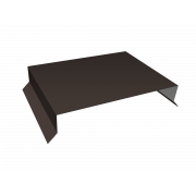 Парапетная крышка прямая 200мм 0,5 Satin с пленкой RR 32 темно-коричневый (3м)