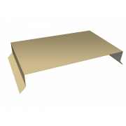 Парапетная крышка прямая 390мм 0,4 PE с пленкой RAL 1014 слоновая кость (2м)