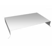 Парапетная крышка прямая 390мм 0,4 PE с пленкой RAL 9003 сигнальный белый (3м)