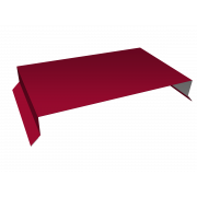 Парапетная крышка прямая 390мм 0,45 PE с пленкой RAL 3003 рубиново-красный (3м)