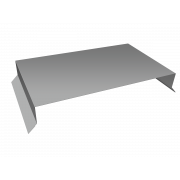 Парапетная крышка прямая 390мм 0,45 PE с пленкой RAL 9006бело-алюминиевый (3м)