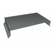 Парапетная крышка прямая 390мм 0,45 PE с пленкой RAL 7005 мышино-серый (3м)