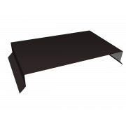 Парапетная крышка прямая 390мм 0,5 Satin Matt RAL 9005 черный (2м)