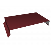 Парапетная крышка прямая 390мм 0,5 Satin Matt RAL 3005 красное вино (2,5м)