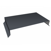 Парапетная крышка прямая 390мм 0,5 Satin Matt RAL 7024 мокрый асфальт (3м)