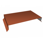 Парапетная крышка прямая 390мм 0,5 Satin Matt RAL 8004 терракота (2м)