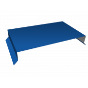 Парапетная крышка прямая 390мм 0,5 Satin с пленкой RAL 5005 сигнальный синий (3м)