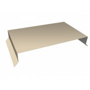 Парапетная крышка прямая 390мм 0,5 Satin с пленкой RAL 1015 светлая слоновая кость (2,5м)