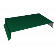 Парапетная крышка прямая 390мм 0,5 Satin с пленкой RAL 6005 зеленый мох (2,5м)