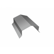 Парапетная крышка угольная 125мм 0,45 PE с пленкой RAL 9006бело-алюминиевый (2,5м)