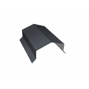 Парапетная крышка угольная 125мм 0,5 Satin с пленкой RAL 7024 мокрый асфальт (2м)