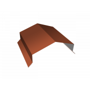 Парапетная крышка угольная 150мм 0,45 PE с пленкой RAL 8004 терракота (3м)