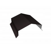 Парапетная крышка угольная 150мм 0,5 Satin с пленкой RAL 9005 черный (2,5м)