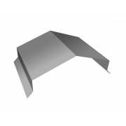 Парапетная крышка угольная 200мм 0,45 PE с пленкой RAL 9006бело-алюминиевый (2м)