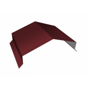 Парапетная крышка угольная 200мм 0,5 Satin с пленкой RAL 3005 красное вино (2,5м)