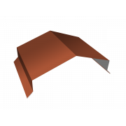 Парапетная крышка угольная 200мм 0,5 Satin с пленкой RAL 8004 терракота (2,5м)