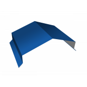 Парапетная крышка угольная 200мм 0,5 Satin с пленкой RAL 5005 сигнальный синий (2м)