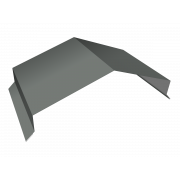 Парапетная крышка угольная 250мм 0,45 PE с пленкой RAL 7005 мышино-серый (2м)