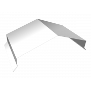 Парапетная крышка угольная 250мм 0,5 Satin с пленкой RAL 9003 сигнальный белый (3м)
