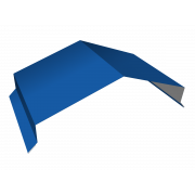 Парапетная крышка угольная 390мм 0,4 PE с пленкой RAL 5005 сигнальный синий (3м)