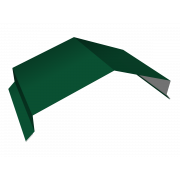 Парапетная крышка угольная 390мм 0,4 PE с пленкой RAL 6005 зеленый мох (2,5м)