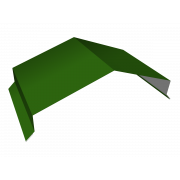 Парапетная крышка угольная 390мм 0,45 PE с пленкой RAL 6002 лиственно-зеленый (2,5м)