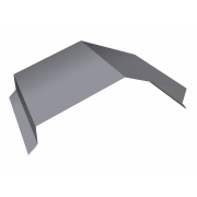 Парапетная крышка угольная 390мм 0,45 PE с пленкой RAL 7004 сигнальный серый (2м)