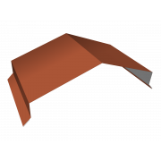 Парапетная крышка угольная 390мм 0,5 Satin с пленкой RAL 8004 терракота (2,5м)