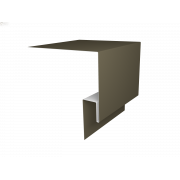 Планка околооконная сложная 200х50х18 (j-фаска) 0,4 PE с пленкой RAL 1014 слоновая кость (3м)