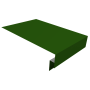 Планка околооконная сложная 300х50х18 (j-фаска) 0,45 PE с пленкой RAL 6002 лиственно-зеленый (2м)