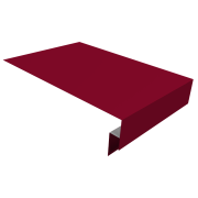 Планка околооконная сложная 300х50х18 (j-фаска) 0,45 PE с пленкой RAL 3003 рубиново-красный (3м)