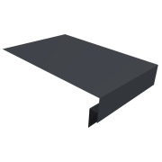 Планка околооконная сложная 300х50х18 (j-фаска) 0,5 Atlas X с пленкой RAL 7024 мокрый асфальт (2м)