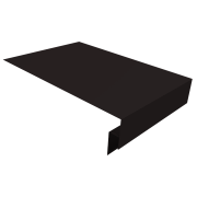 Планка околооконная сложная 300х50х18 (j-фаска) 0,5 Velur X RAL 9005 черный (3м)