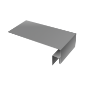 Планка околооконная сложная БХ new 200х50х27 0,45 PE с пленкой RAL 9006бело-алюминиевый (3м)