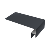 Планка околооконная сложная БХ new 200х50х27 0,5 Satin с пленкой RAL 7024 мокрый асфальт (3м)